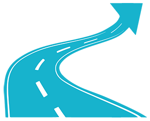 cyan winding road icon